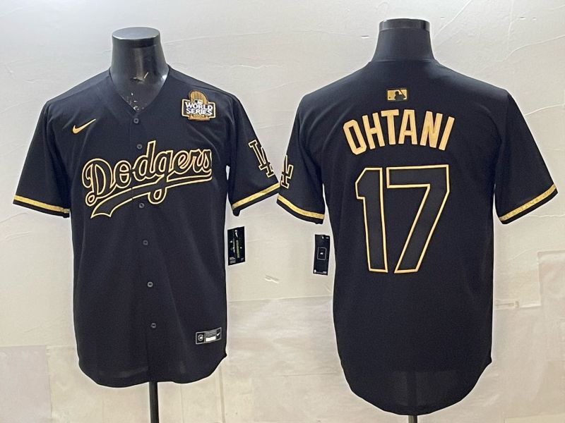 Men 2025 Los Angeles Dodgers #17 Ohtani Black Nike MLB Jersey style 080->los angeles dodgers->MLB Jersey